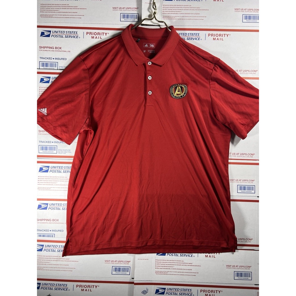 Adidas Atlanta United FC Mens XL‎ Short Sleeve Climacool Performance Polo Shirt